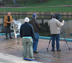 Picture-taking on the Lazur technologies for the Australian television (June 7, 2005).