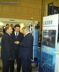 On a photo (see below): Saprykin V.V., the President of group of the Companies “METTEM”; Karmazinov F.V., the President of the National union of water canals of Russia; Ul'yanov A.N., the President of Joint-Stock Company “SVAROG” – discussion of the project with overall productivity up to 1 500 000 cubic metres/day for sewage disinfection by the UV radiation together with ultrasound action in Sankt- Petersburg