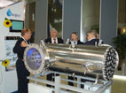 On the photo: top managers of the Saint Petersburg Vodokanal (Water Utilities) Company visit the booth of JSC SVAROG.
