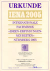 Golden medal from IENA 2005 for the invention of new water treatment method.